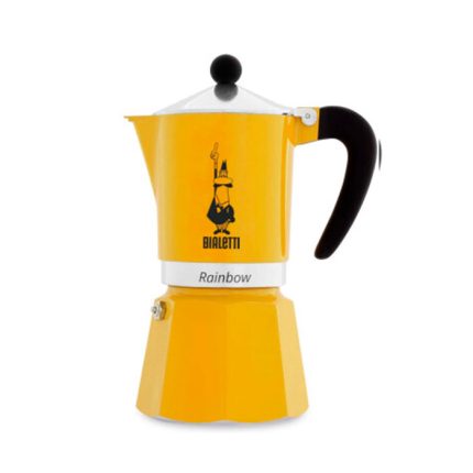 Cafetera Italiana Bialetti Rainbow Amarilla 3 Tazas
