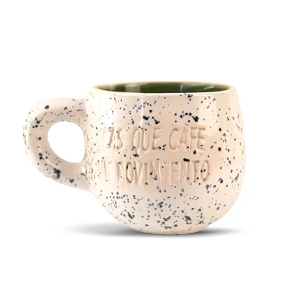 Taza de cerámica artesanal Cafe de los Santos